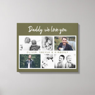 Toile Père avec les enfants et la famille papa Photo Can