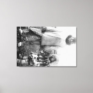 Toile Père et enfant esquimaux en photographie de