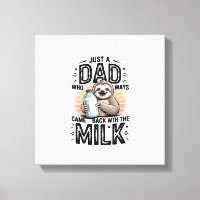 père et fils avec paresseux au lait création graph