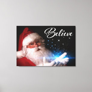 Toile Père Noël Believe #3 Christmas Art