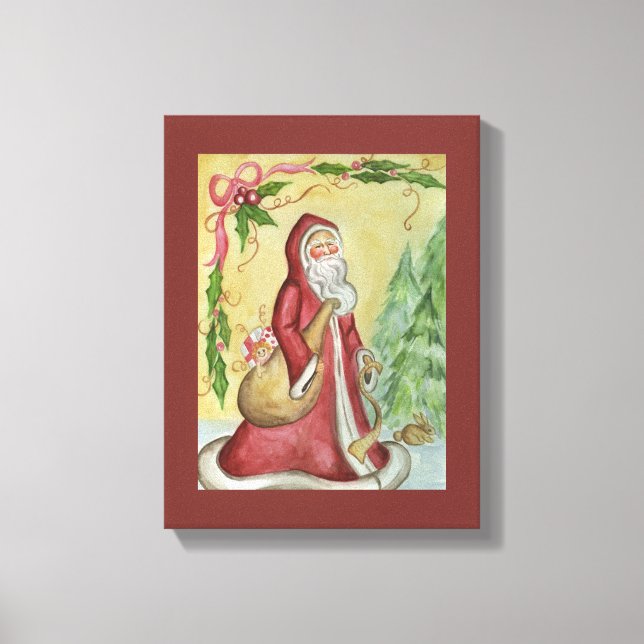 Toile Père Noël Canvas Art Imprimer (Recto)