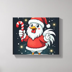 Toile Père Noël Chicken Joy