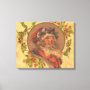 Toile Père Noël Leyendecker Antique Victorien