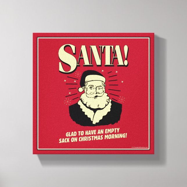 Toile Père Noël : Sac Vide Le Matin De Noël (Recto)