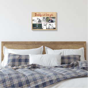 Toile Père rustique avec enfants Famille Papa Père`s Jou