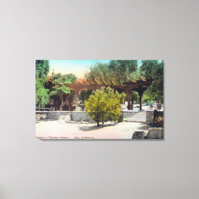 Toile Pergola de l'école de professeur VueOjai, CA (Recto)
