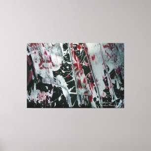 Toile Perle noire nommée et signée