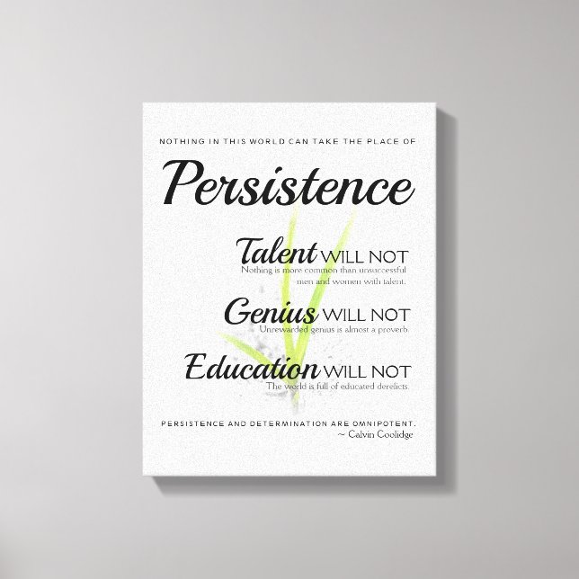 Toile Persistance Rien dans le monde ne peut avoir lieu (Recto)