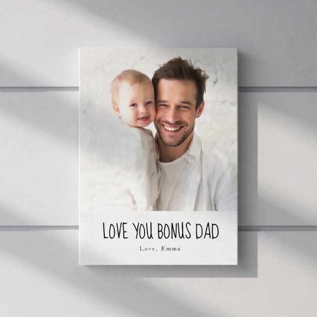 Toile Personalized Bonus Dad Photo | Custom Gift (Créateur téléchargé)
