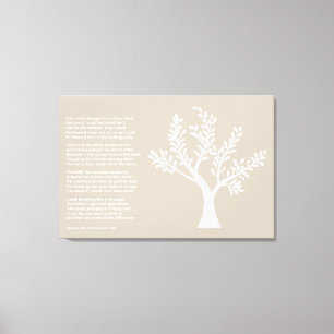 Toile PersonalTrees - gris chaud - arbre de poète