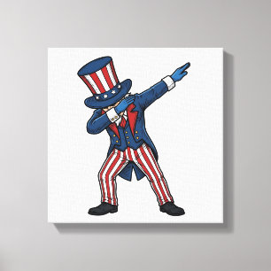 Toile Personnage patriotique Dabbing Design vectoriel vi