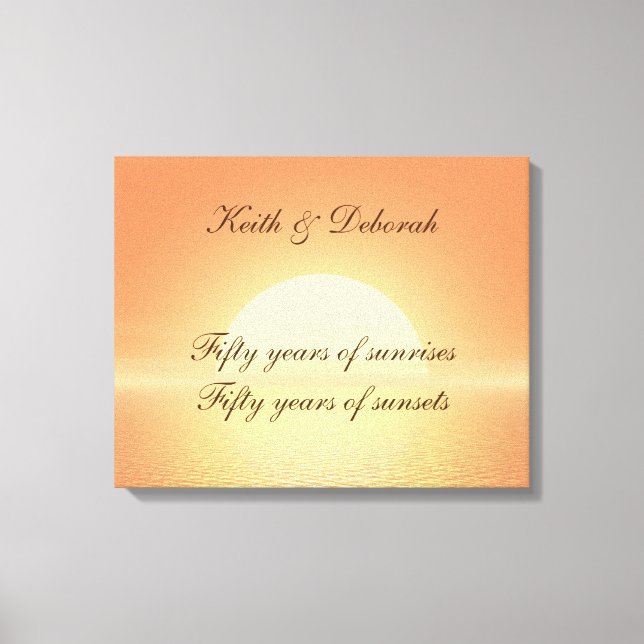 Toile Personnalisable 50e Anniversaire d'or (Recto)