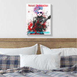 Toile Personnalisable Punk Girl Guitarist Art Inspiratio