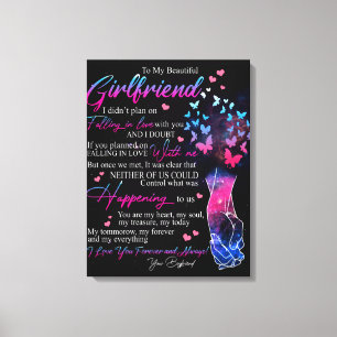 Toile Personnalisé À Ma Magnifique Petite Amie De Boyfri