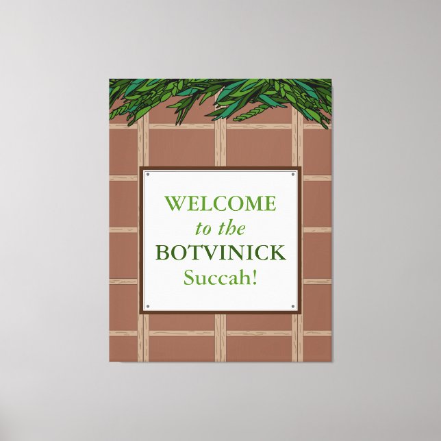 Toile Personnalisé - Bienvenue à Succah (Recto)