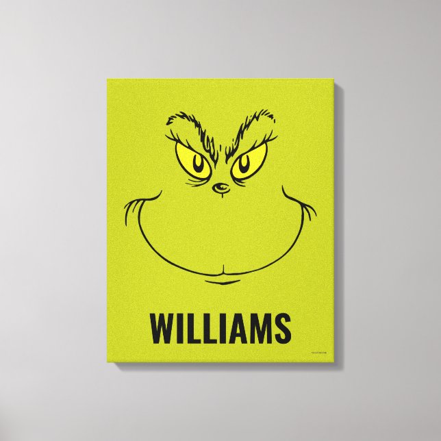 Toile Personnalisé Comment Grinch Stole visage de Noël (Recto)