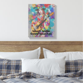 Toile Personnalisé Guitariste Art Abstrait Inspirationne