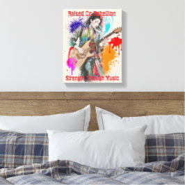 Toile Personnalisé Japonaise Guitariste Art Inspiration