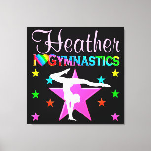 TOILE PERSONNALISÉ PRÉCIEUX J'ADORE LA GYMNASTIQUE MUR A