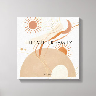 Toile personnalisée avec nom de famille