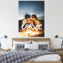 Toile personnalisée Couple Typographie Moderne Amo