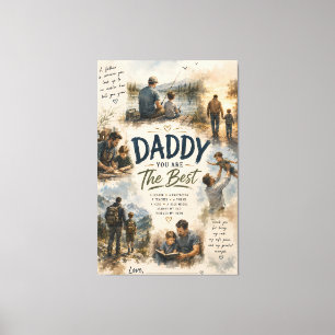 Toile personnalisée Papa tu es le meilleur