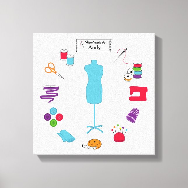Toile Personnaliser l'étiquette Coudre correctement (Recto)