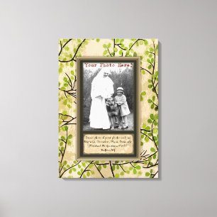 Toile Personnaliser Portrait dans Branches Printemps Fau