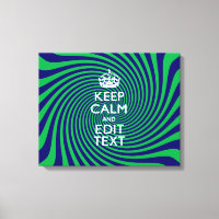 Personnalized Keep Calm Blue and Green with a Twis