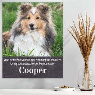 Toile Perte d'animal de compagnie Sympathy Cadeau person
