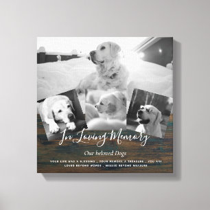 Toile Pet Dog Memorial Photo Collage Poème du Souvenir