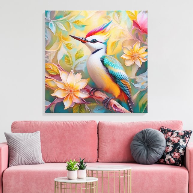 Toile Petit arc-en-ciel Pic Imaginaire Oiseau (Insitu(Salon))