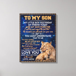 Toile Petit Garçon Hier Ami Aujourd'Hui-Lion Maman À Fil