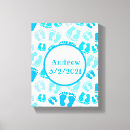 Toile Petit Garçon personnalisé Pieds bébé