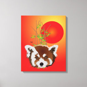 Toile Petit panda (Ailurus fulgens)