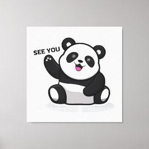 Toile petit panda mignon