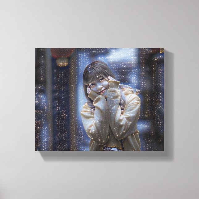 Toile "Petit soleil en jaune (Recto)