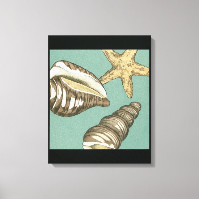 Toile Petit trio Shell Turquoise (Recto)
