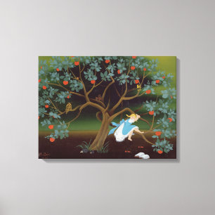 Toile Petite fille sur l'arbre des rêves