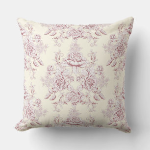 Toile-Pfingstrose, zentrales Muster, Muster, Paste Kissen