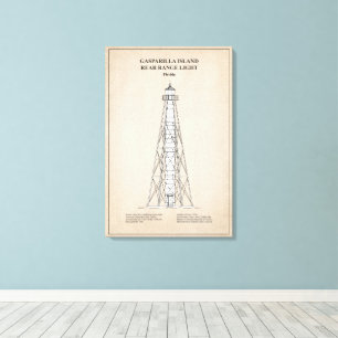 Toile Phare arrière de Gasparilla Island - Floride - SBD