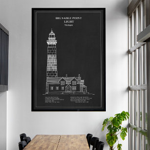 Toile Phare de Big Sable Point - Michigan – PD
