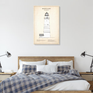 Toile Phare de Boston Light - Massachusetts - SBD