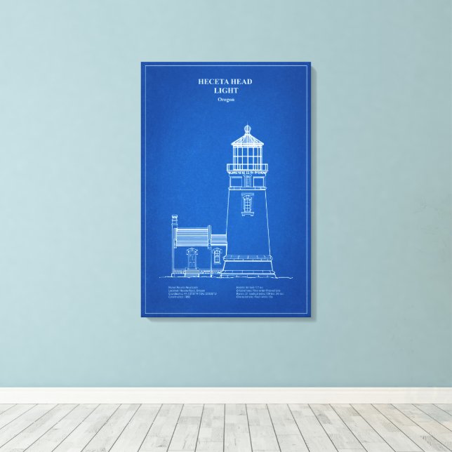 Toile Phare de Heceta Head - Oregon – AD (Insitu (Plancher de Bois))