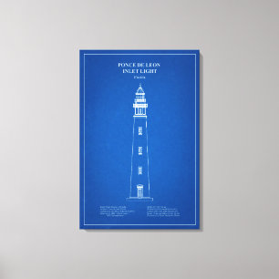 Toile Phare de l'entrée de Ponce de Leon – Floride - AD