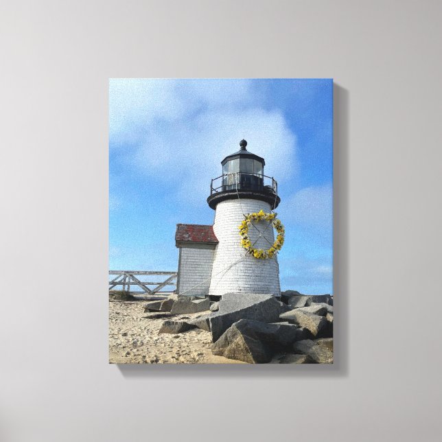 Toile Phare de Nantucket avec couronne (Recto)