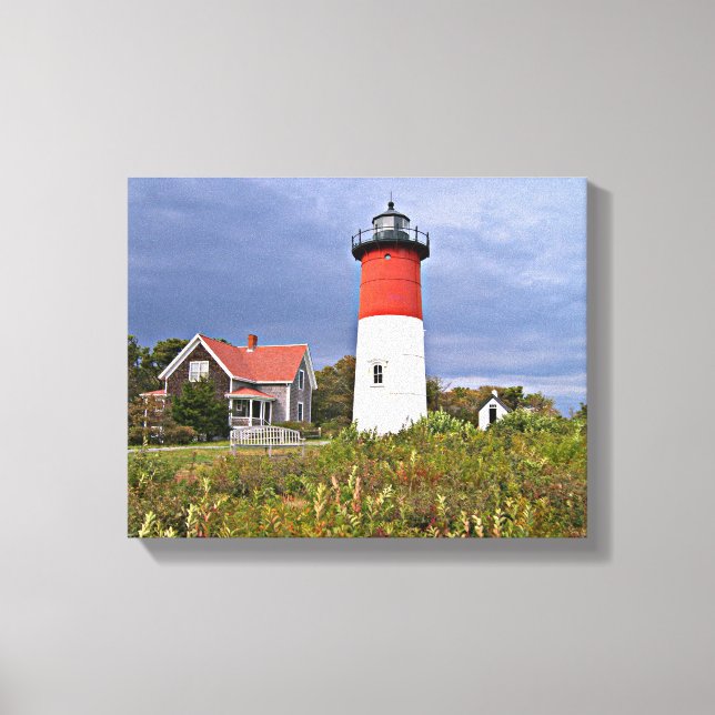 Toile Phare de Nauset, Cape Cod Mass Canvas Imprimer (Recto)