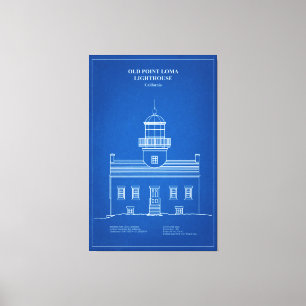 Toile Phare de Old Point Loma - Californie - AD