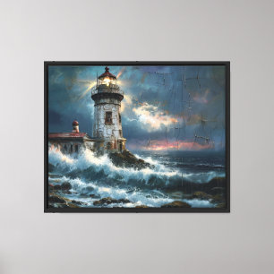 Toile Phare des âmes oubliées