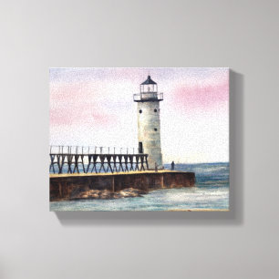 Toile Phare du nord StretchedCanvas de musoir de